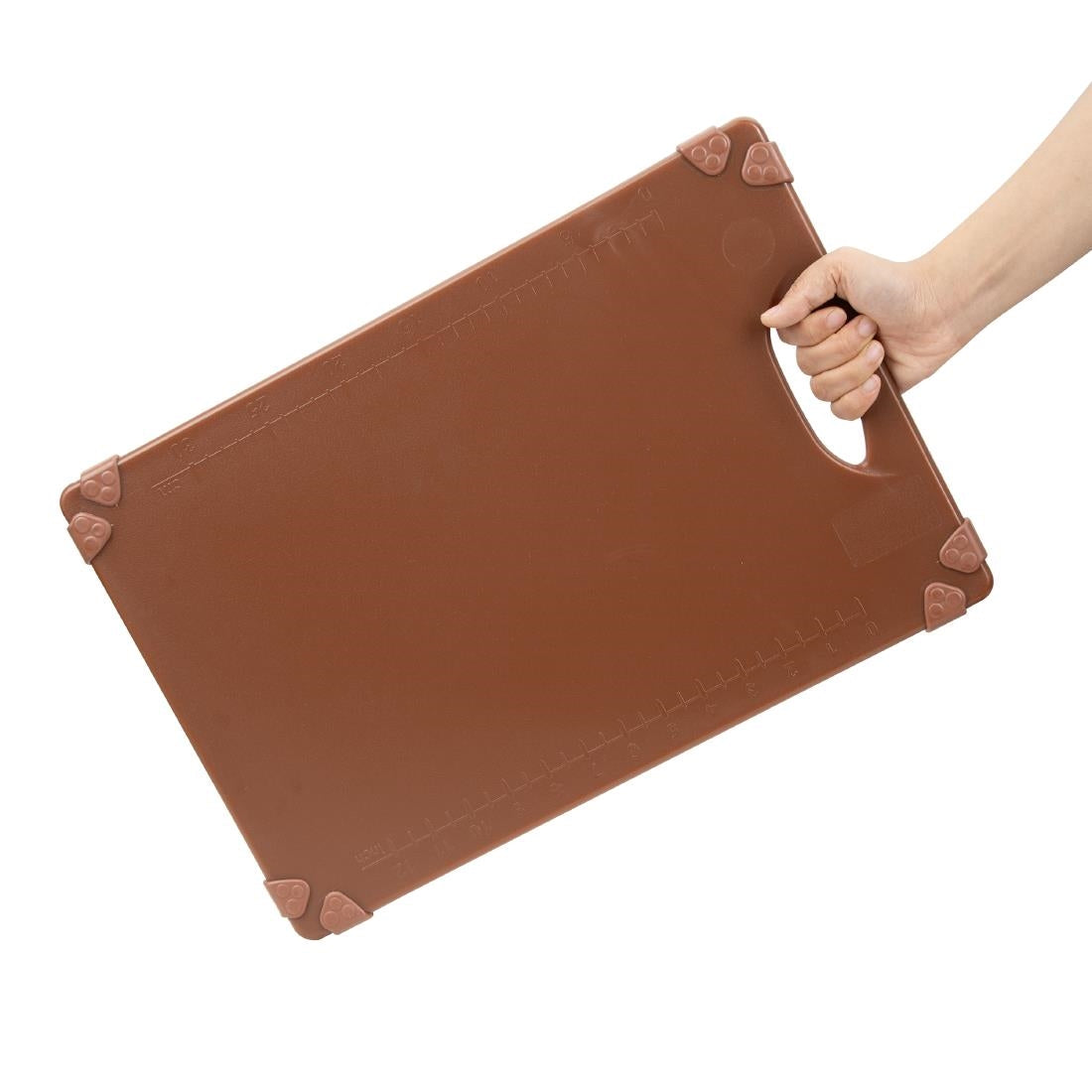 Hygiplas Commercial Grip Chopping Board Brown - 458x306mm - HW003