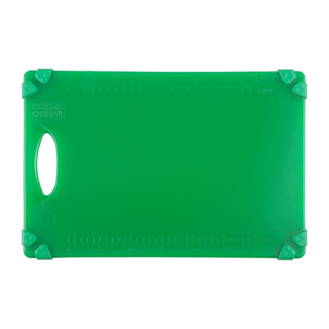 Hygiplas Commercial Grip Chopping Board Green - 458x306mm - HW004
