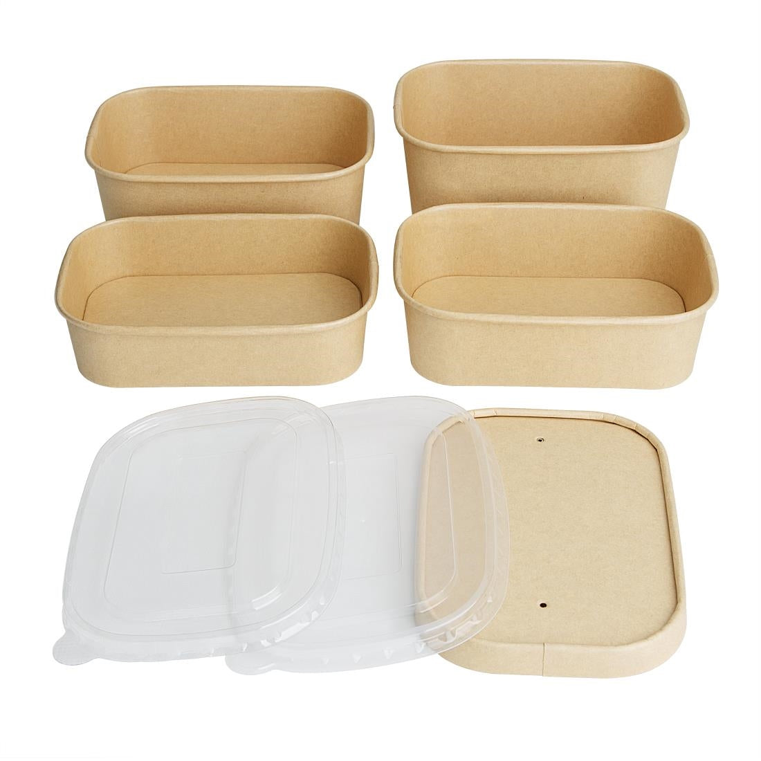 Fiesta Recyclable PP Lids for Rectangular Containers (300 Pack) - HW625