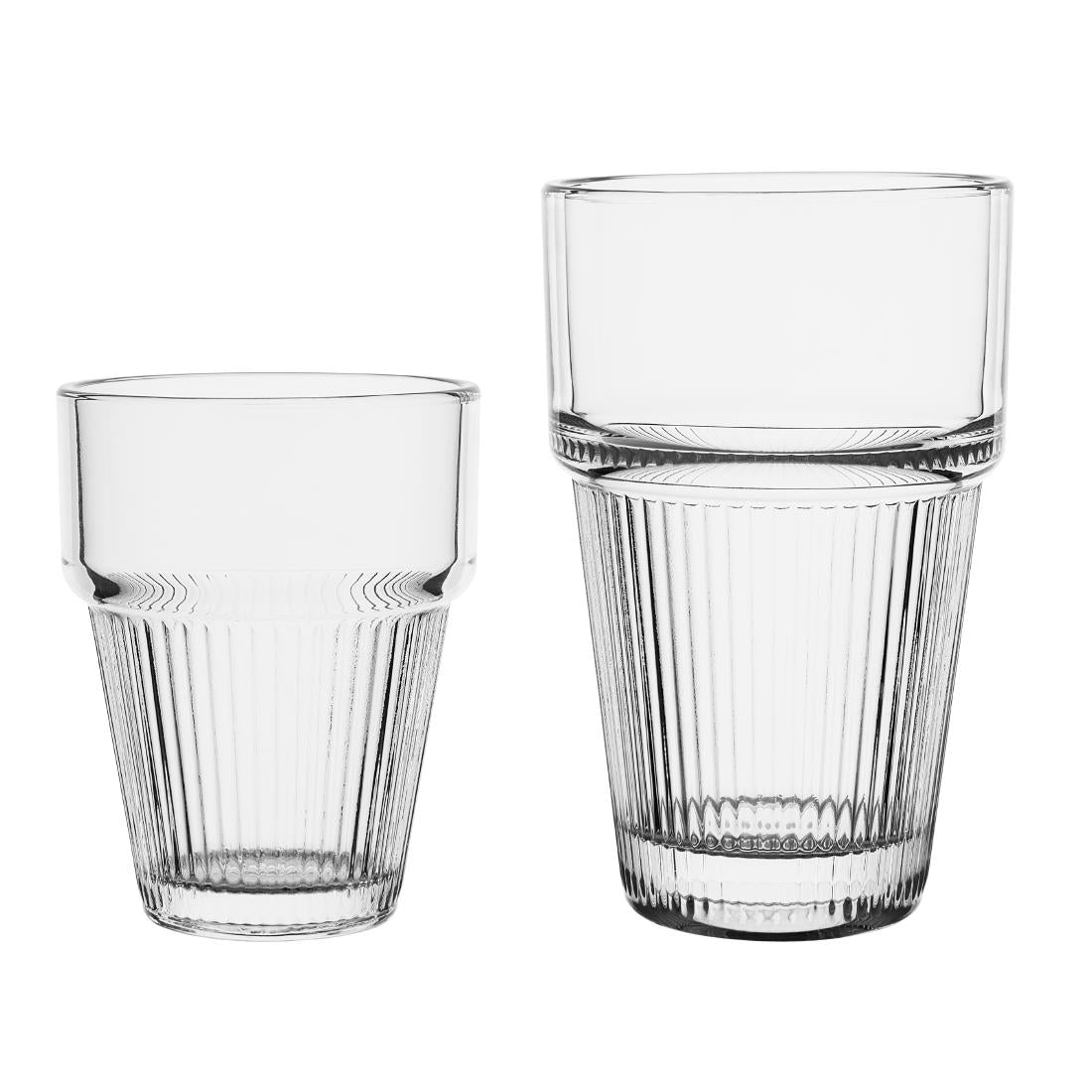 Olympia Ridged Stacking Tumblers 300ml (6 pack) - HW796