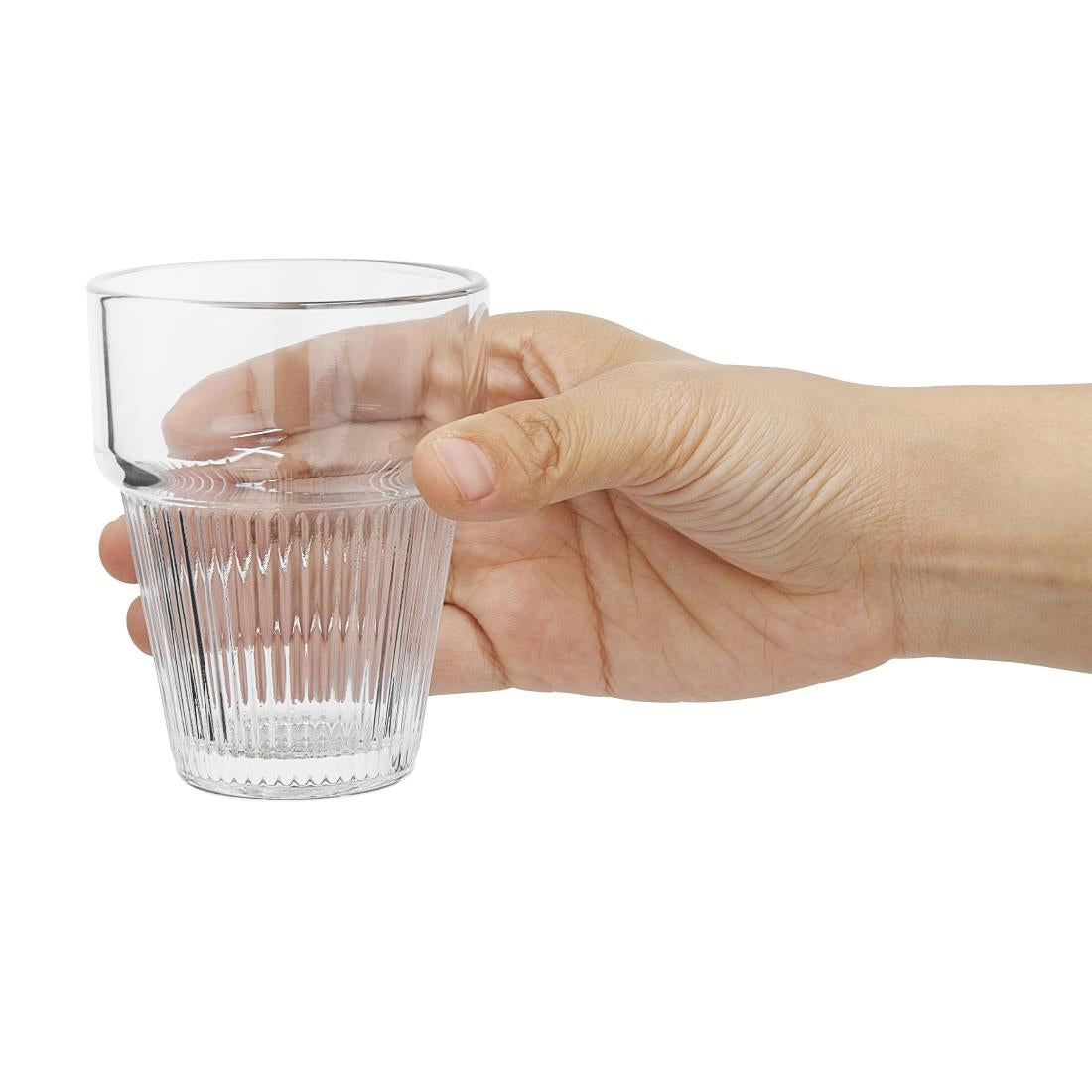 Olympia Ridged Stacking Tumblers 150ml (6 pack) - HW797