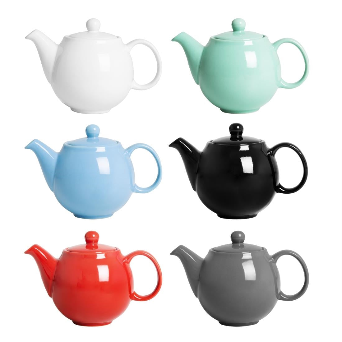 Olympia Café Teapot Aqua 450ml (2 Pack) - HX796