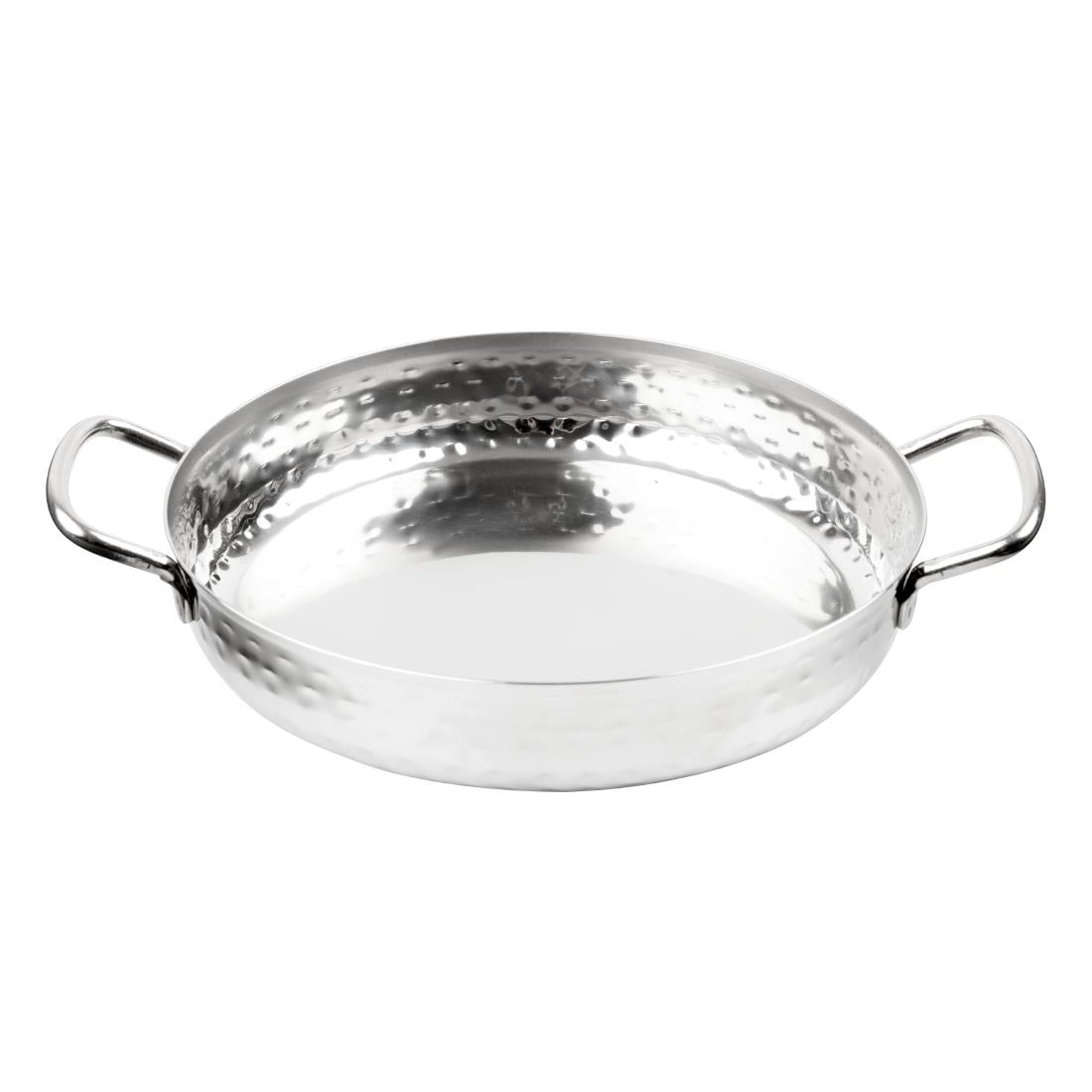 Olympia Table Presentation Handled Dish Stainless Steel Hammered 180mm - HY112