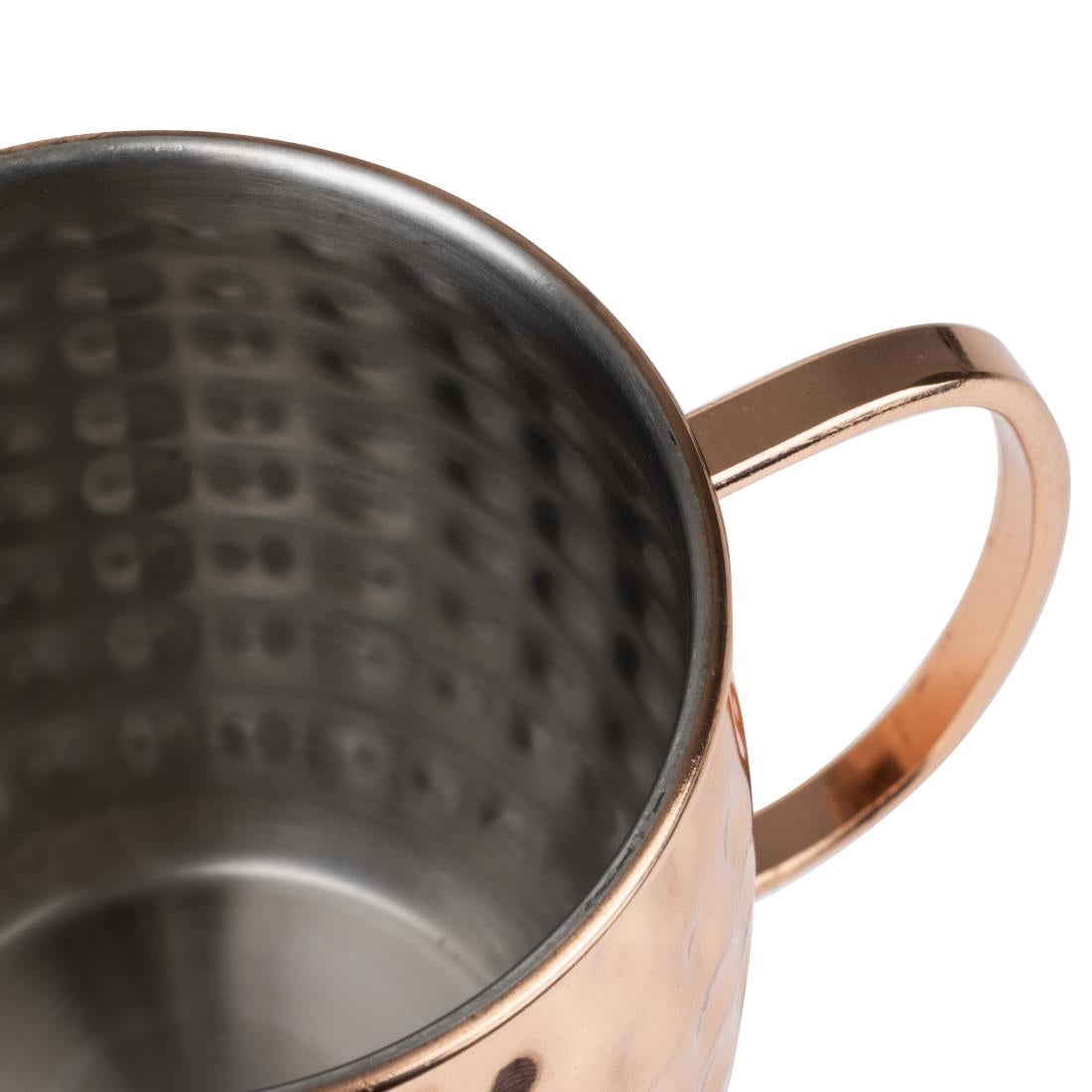 Olympia Barware Hammered Stainless Steel Copper Coated Mugs 440ml - HY114