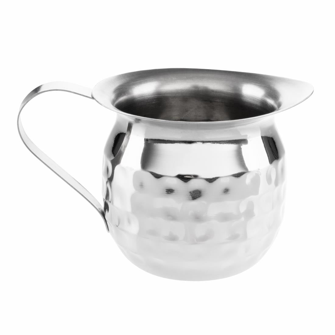Olympia Hammered Stainless Steel Mini Milk Jug 120ml (6 Pack) - HY119