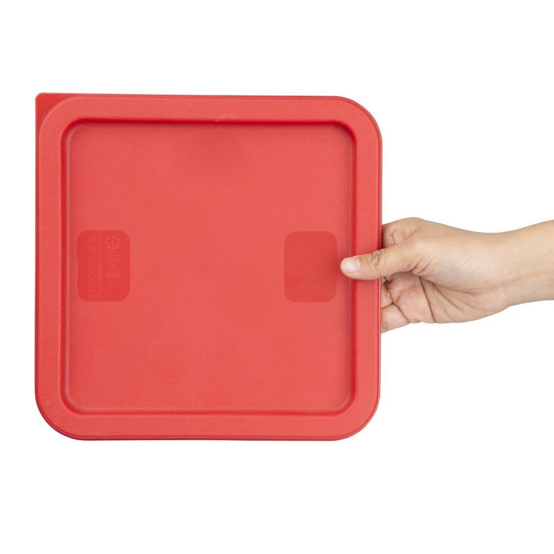Hygiplas Square Red Lid to fit 5.5 & 7Ltr Containers - HY408