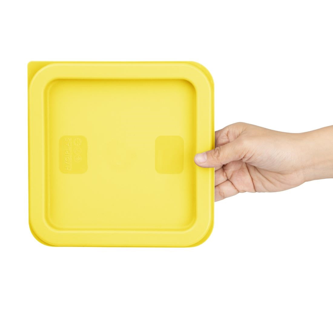 Hygiplas Square Yellow Lid to Fit 1.5/3.5Ltr Container - HY419