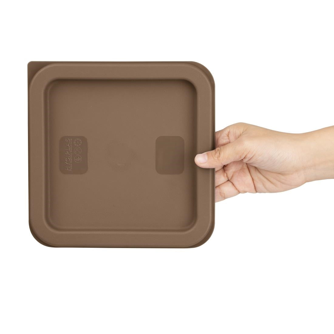 Hygiplas Square Brown Lid to Fit 1.5/3.5Ltr Containers - HY422