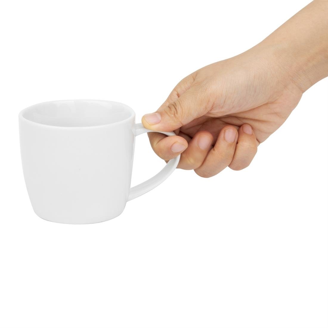 Olympia Whiteware Low Mugs 220ml (12 Pack) - HY540