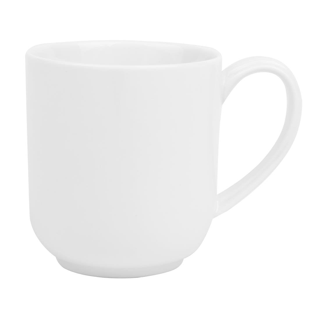 Olympia Whiteware Large Rounded Mugs 410ml (6 Pack) - HY541
