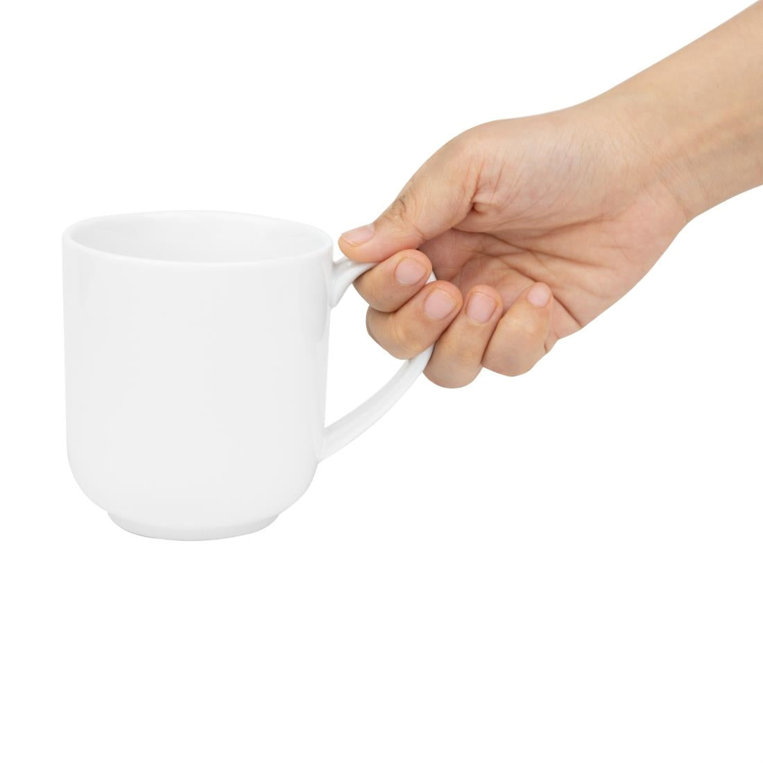 Olympia Whiteware Large Rounded Mugs 410ml (6 Pack) - HY541