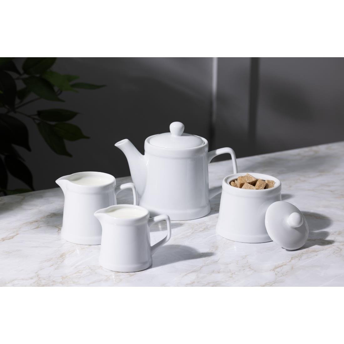 Olympia Whiteware Pier Teapot 500ml (2 Pack) - HY548