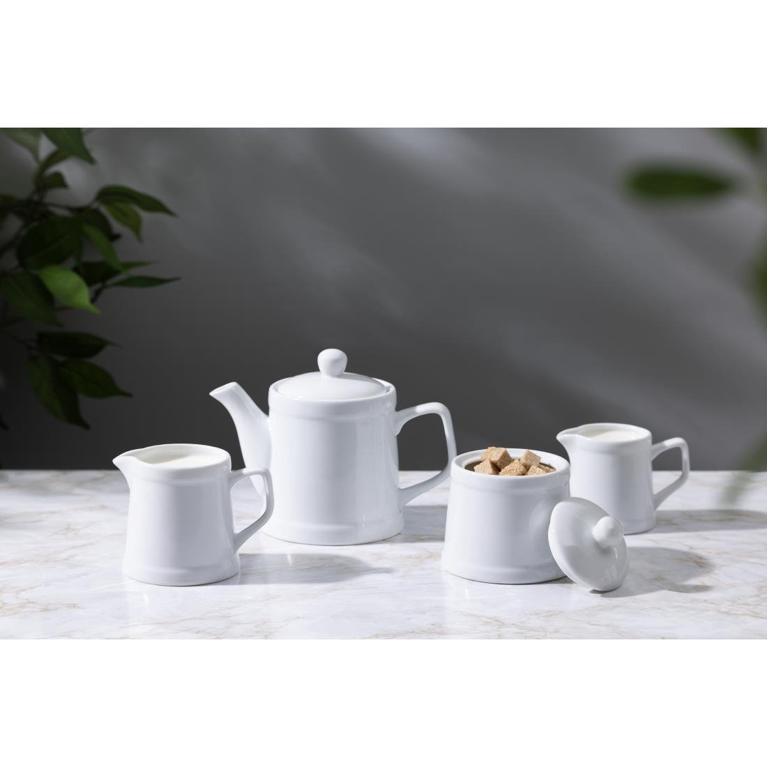 Olympia Whiteware Pier Teapot 500ml (2 Pack) - HY548
