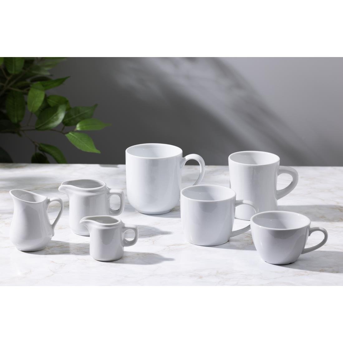 Olympia Whiteware Low Mugs 220ml (12 Pack) - HY540