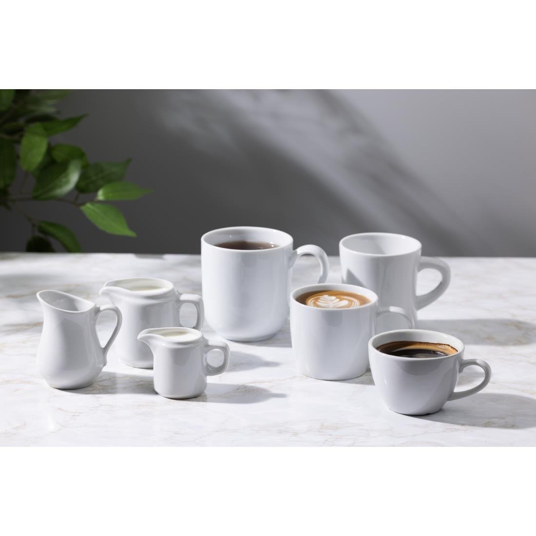Olympia Whiteware Large Rounded Mugs 410ml (6 Pack) - HY541