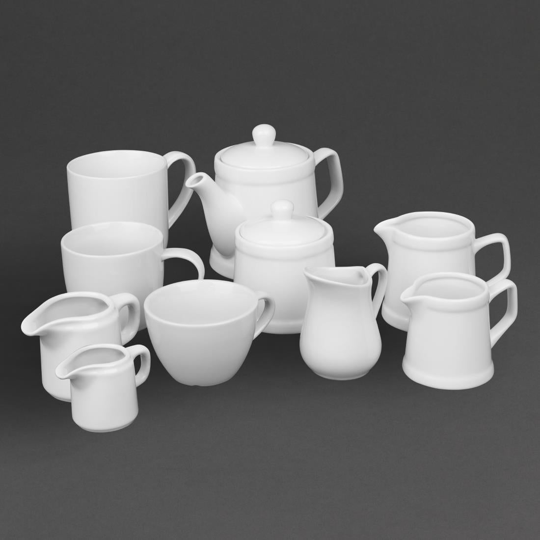 Olympia Whiteware Handled Jugs 130ml (12 Pack) - HY544