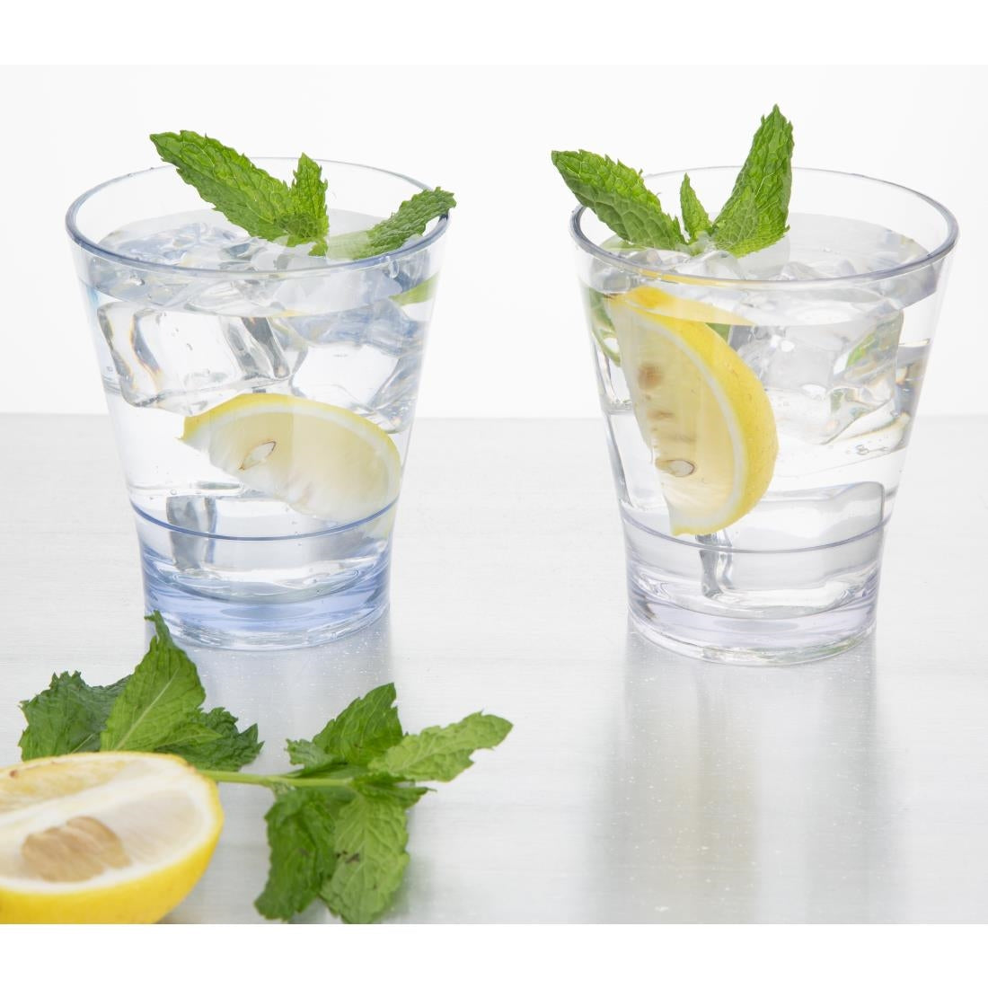 Olympia Kristallon Polycarbonate Stacking Tumblers Blue 350ml (6 Pack) - HZ083