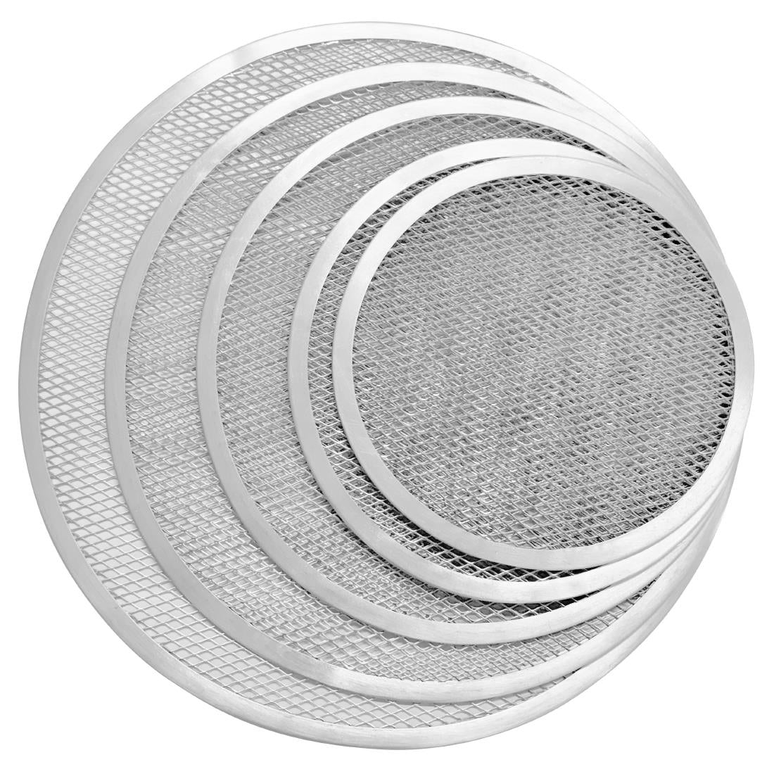 Vogue Aluminium Perforated Pizza Tray 405mm - HZ494