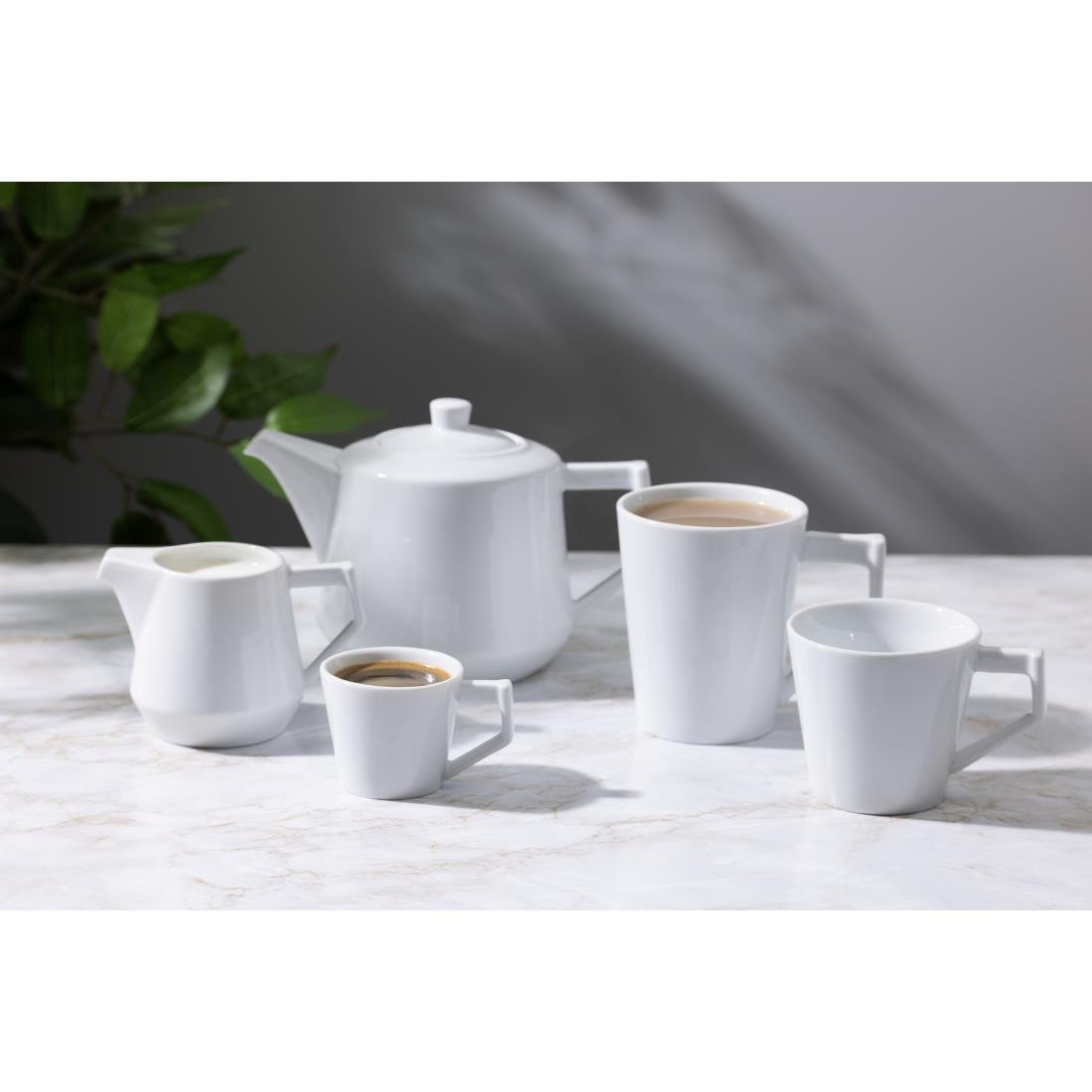 Olympia Whiteware Deco Milk Jugs 200ml (6 Pack) - HZ866