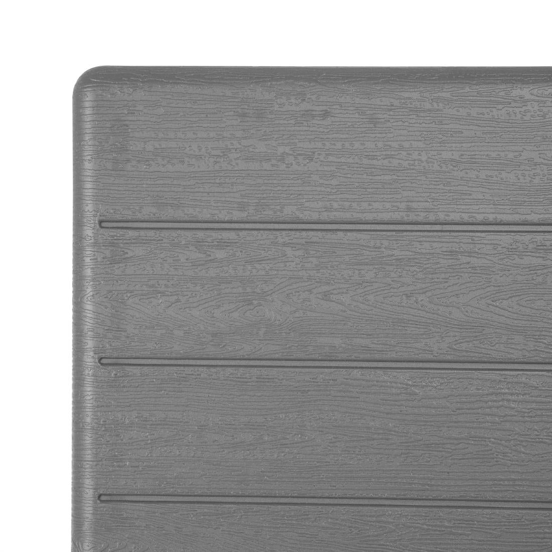 Bolero Square Folding HDPE Table Wood Effect 620mm - HZ890