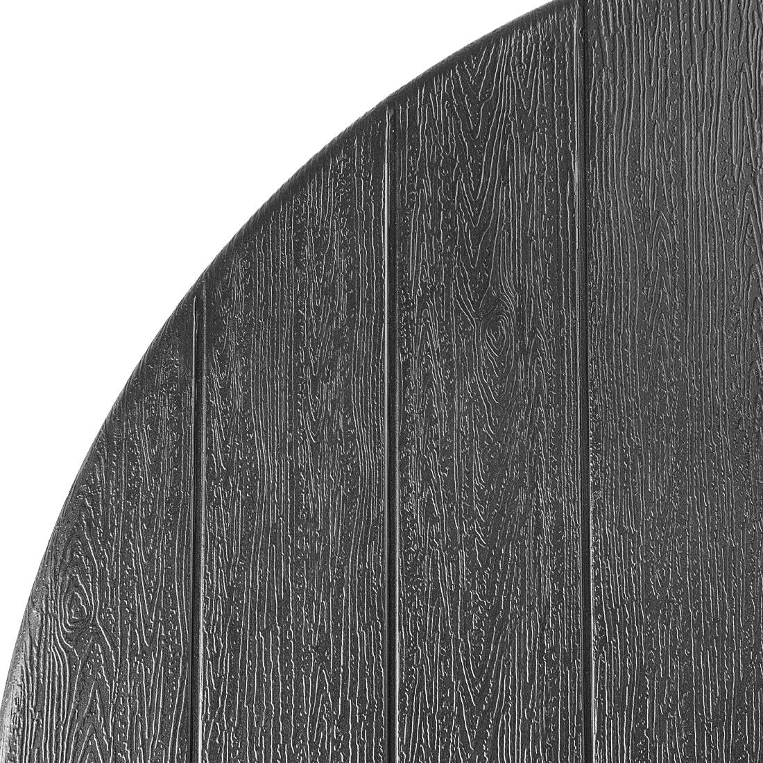 Bolero Folding HDPE Bar Table Wood Effect Black 800mm - HZ892