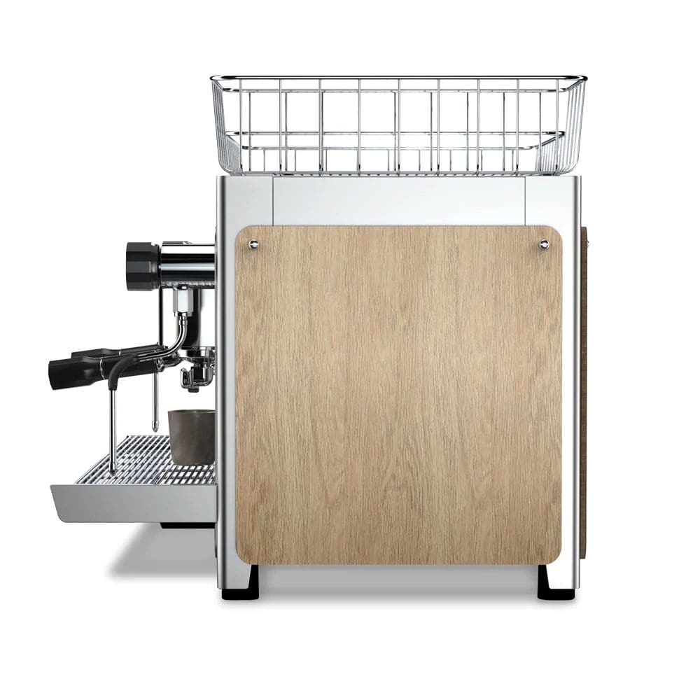 Iberital Tandem Timber & - 2 Group Commercial Espresso Machine - White