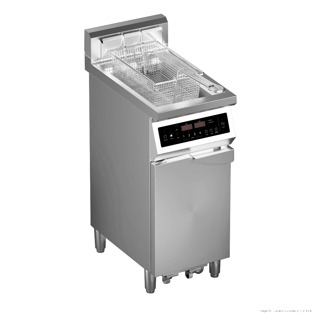 Brenner Volt 700 Series 25L Single Tank Induction Fryer with Oil Filtration - IDF1-25L