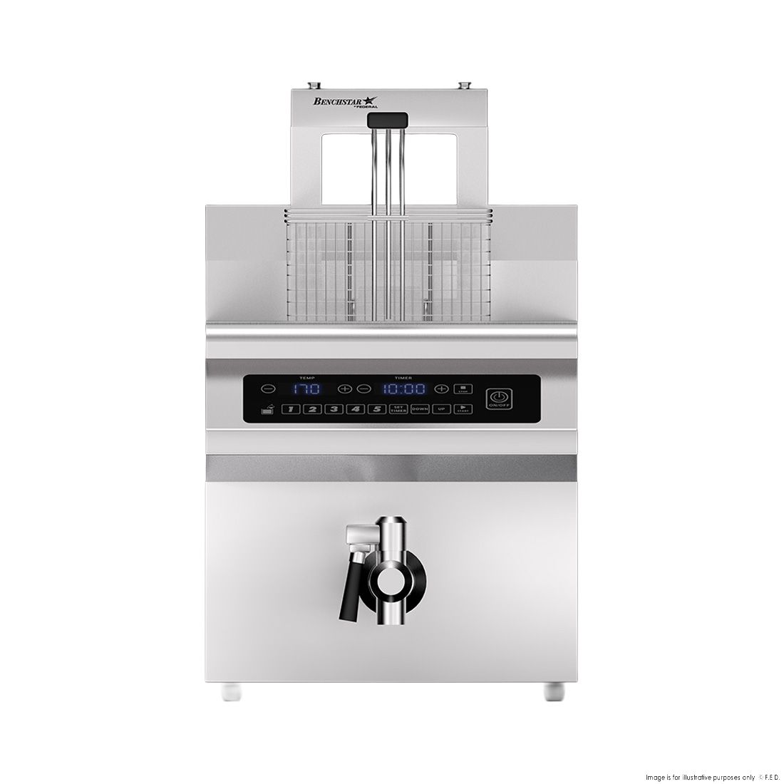 Benchstar Single Tank Auto Lifting Induction Fryer - IF3500S-AL