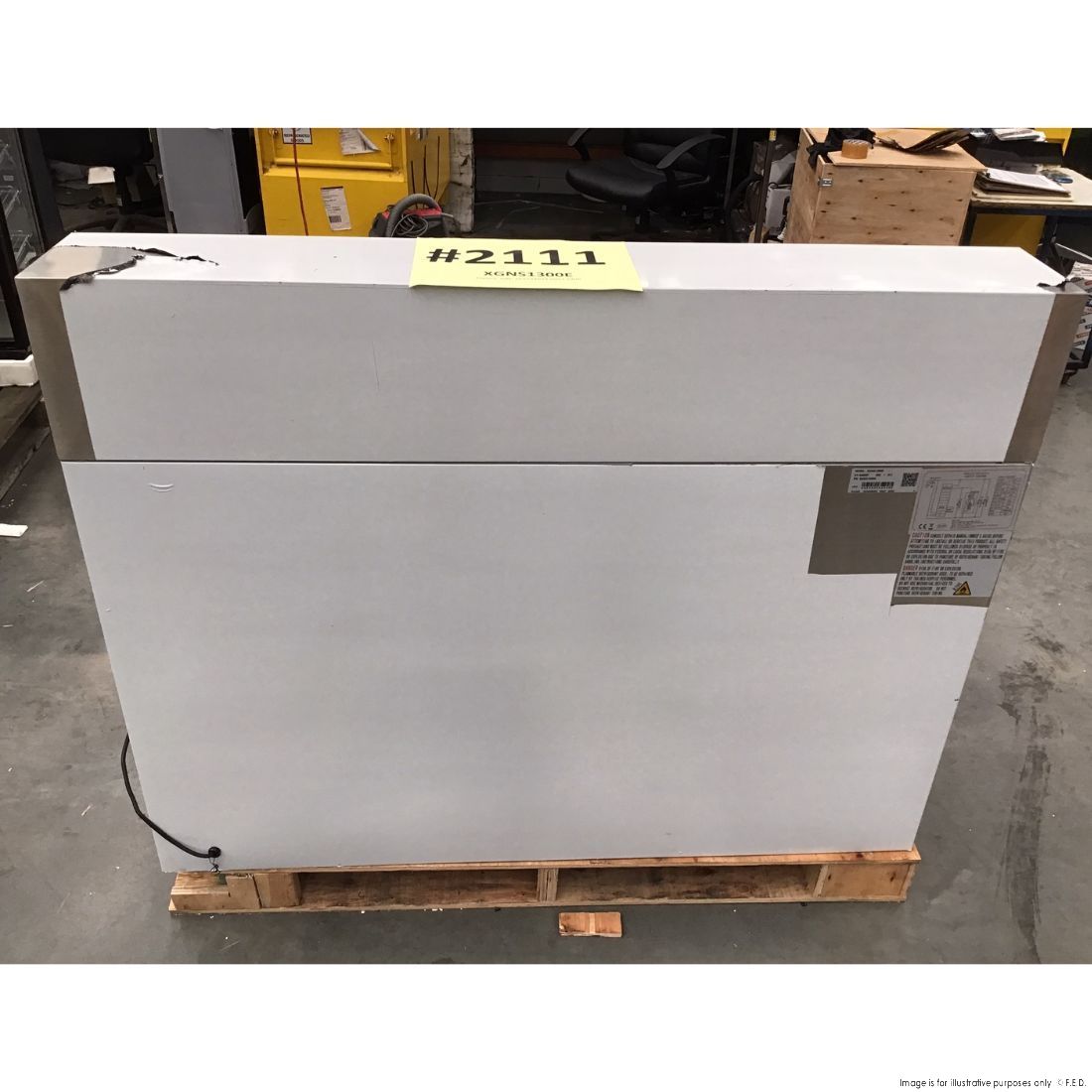 CLEARANCE - FED-X Three Door Salad Prep Fridge with Marble Top - XGNS1300E-NSW2111