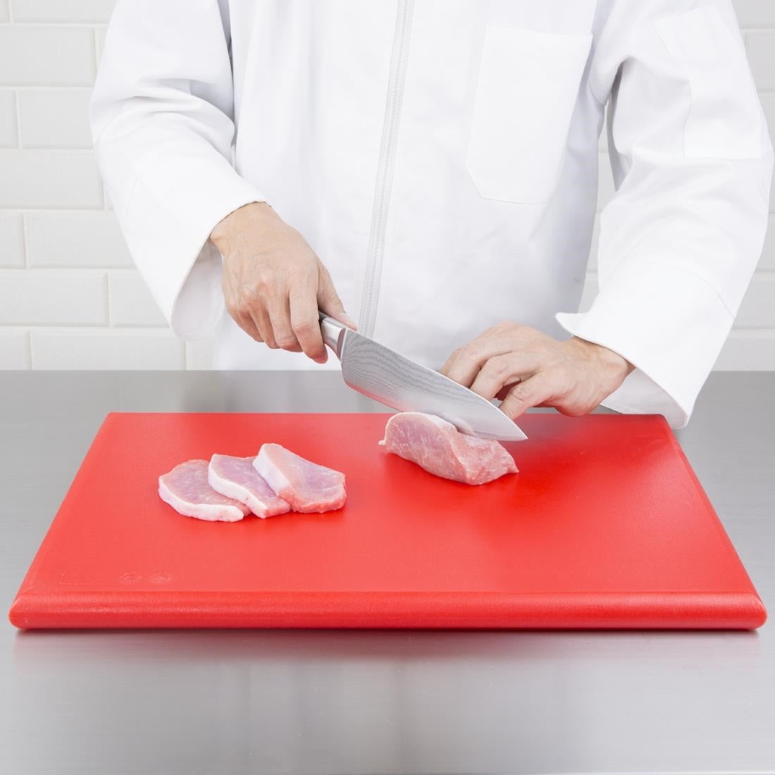 Hygiplas Extra Thick High Density Chopping Board Red - 450x300x20mm - J034