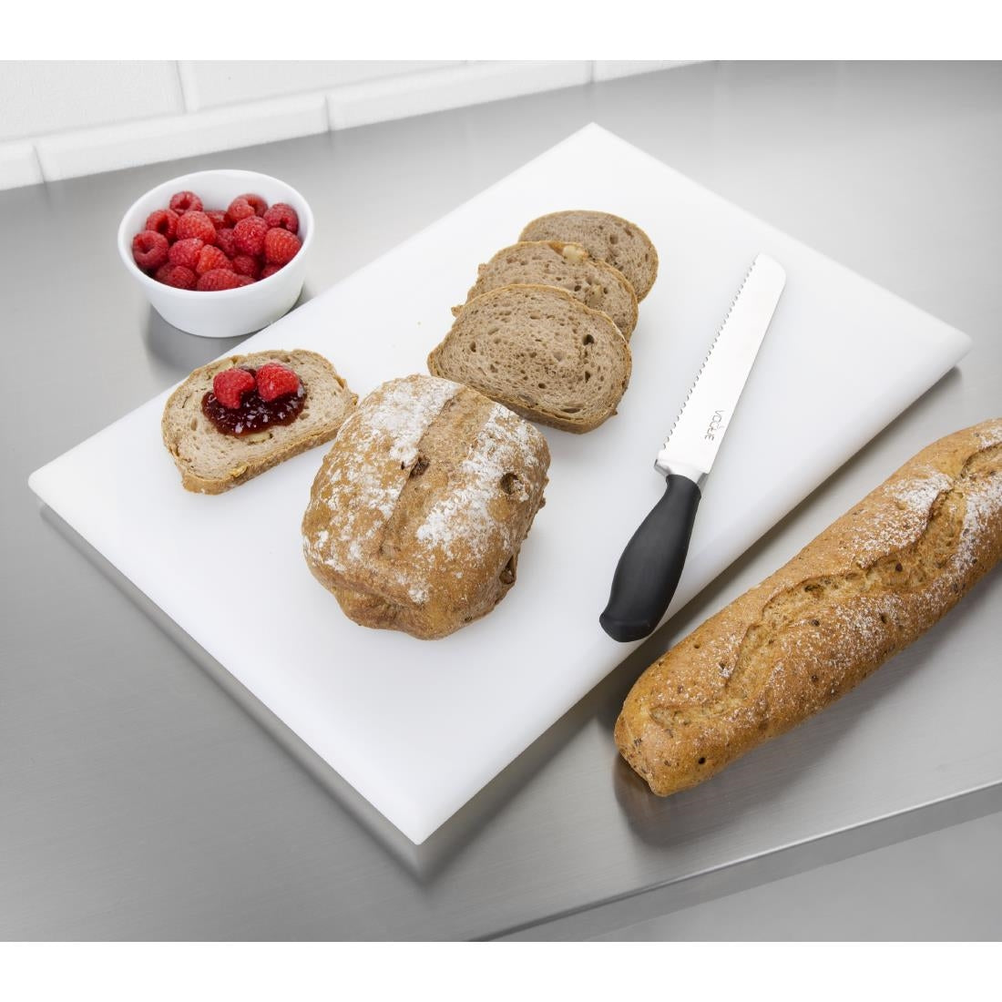 Hygiplas Extra Thick High Density Chopping Board White - 450x300x20mm - J038