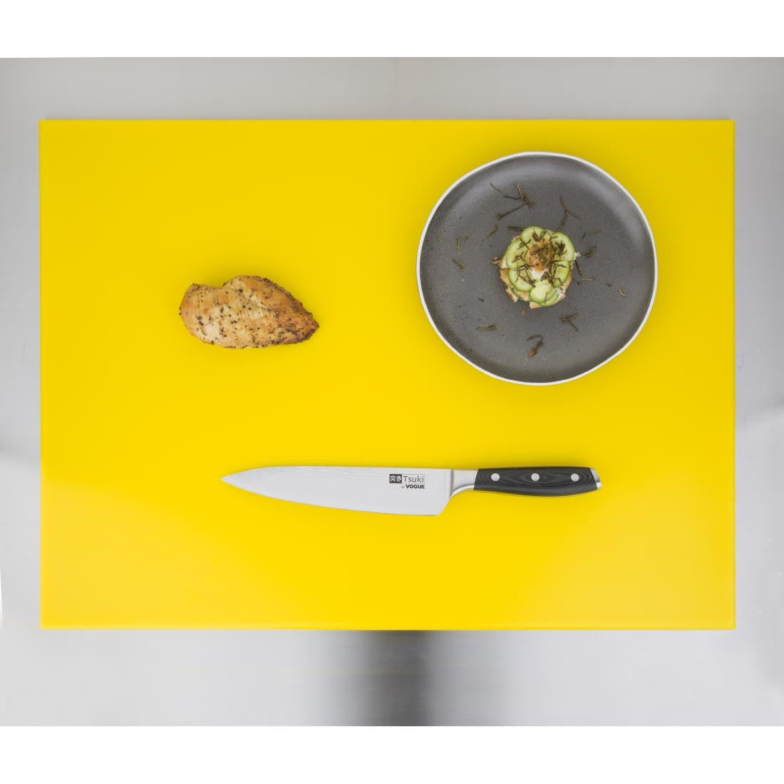 Hygiplas Extra Thick High Density Chopping Board Yellow - 600x450x25mm - J045