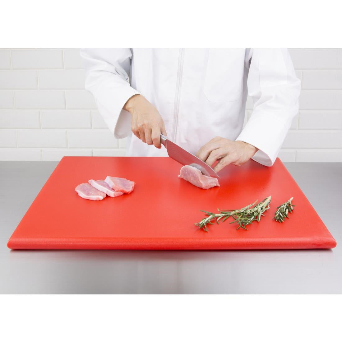 Hygiplas Extra Thick High Density Chopping Board Red - 600x450x25mm - J047