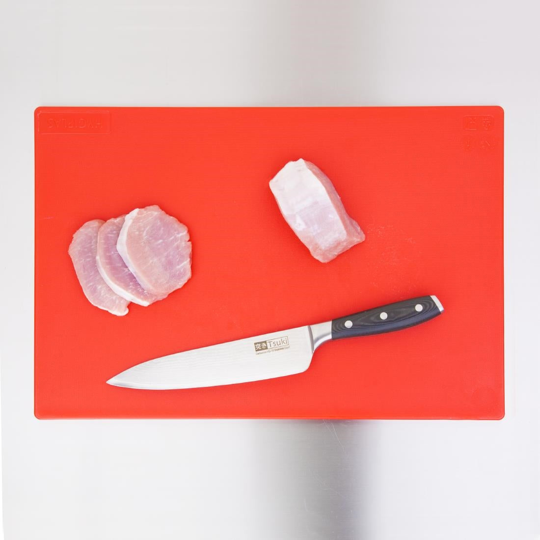 Hygiplas Low Density Chopping Board Red - 450x300x10mm - J255