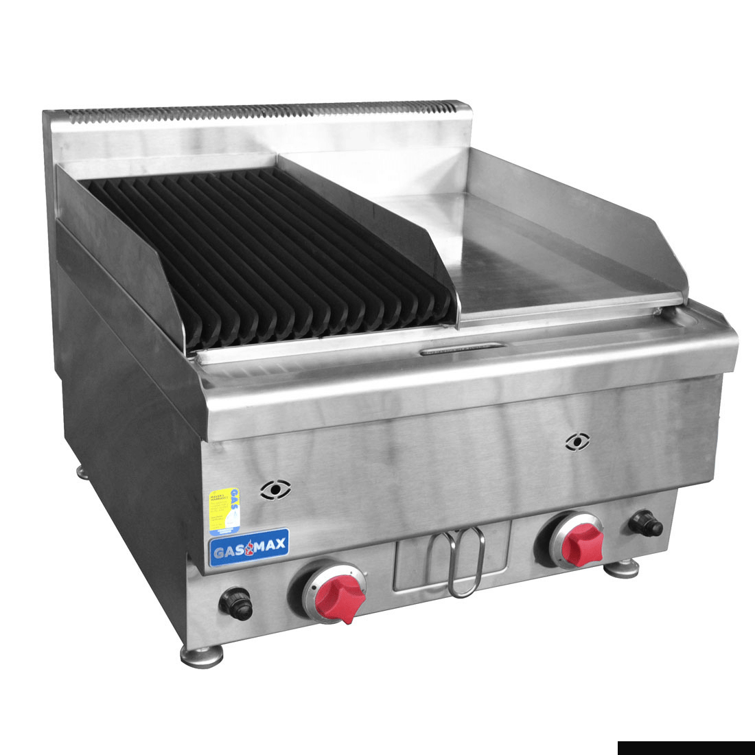 GasMAX Benchtop Lpg Gas Combo 1/2 Char & Griddle - JUS-TRGH60ELPG