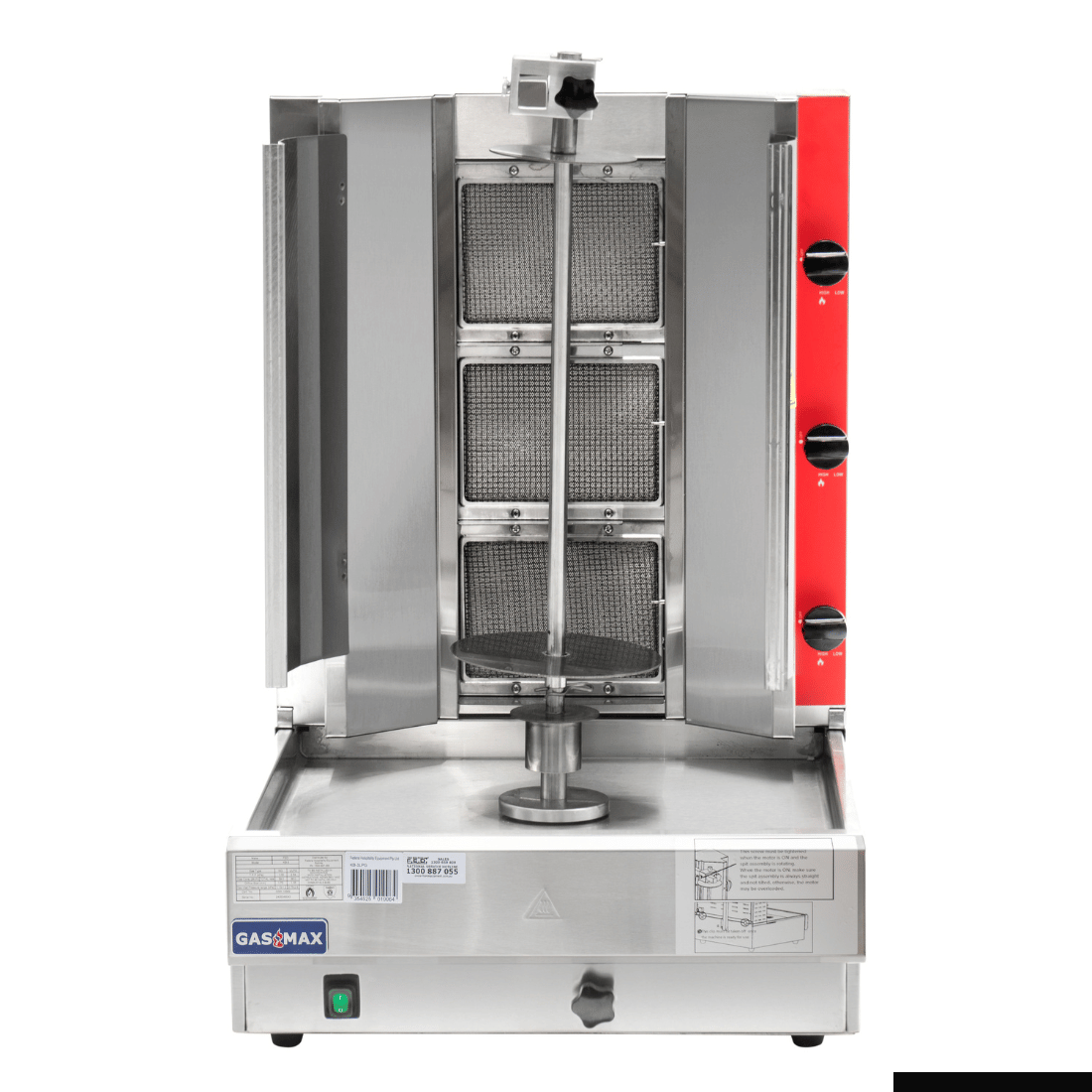 GasMAX Semi-automatic 3 Burner Lpg Kebab Machine - KB-3LPG