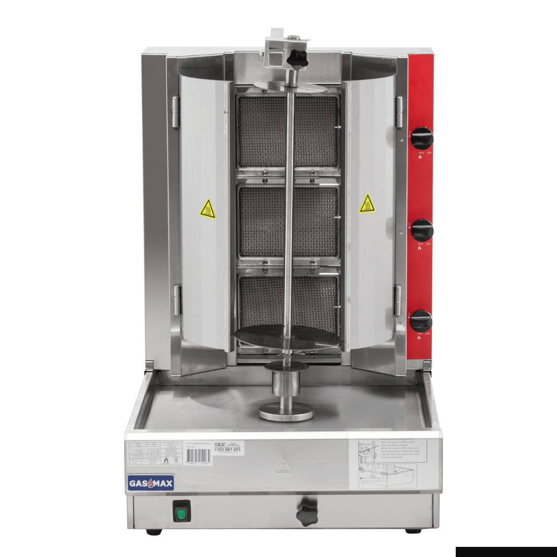 GasMAX Semi-automatic 3 Burner Lpg Kebab Machine - KB-3LPG