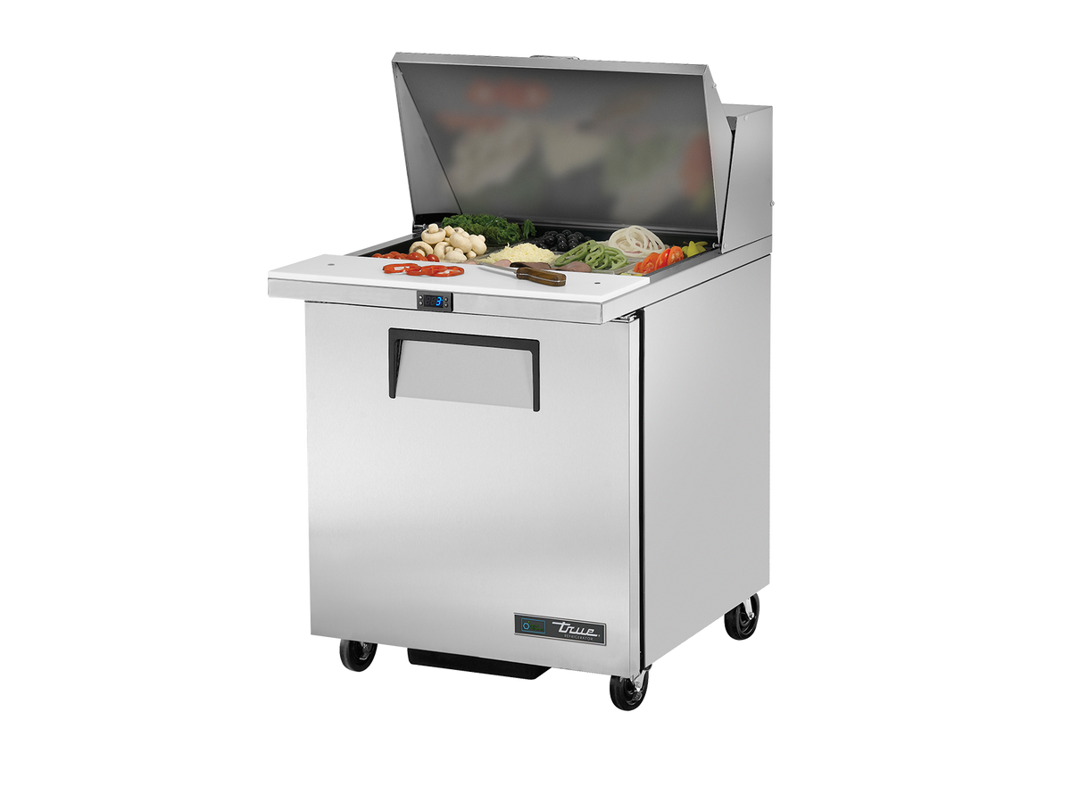 TRUE 1 Mega-Top Solid Door Sandwich/Salad Fridge 700mm Width - TSSU-27-12M-C-HC