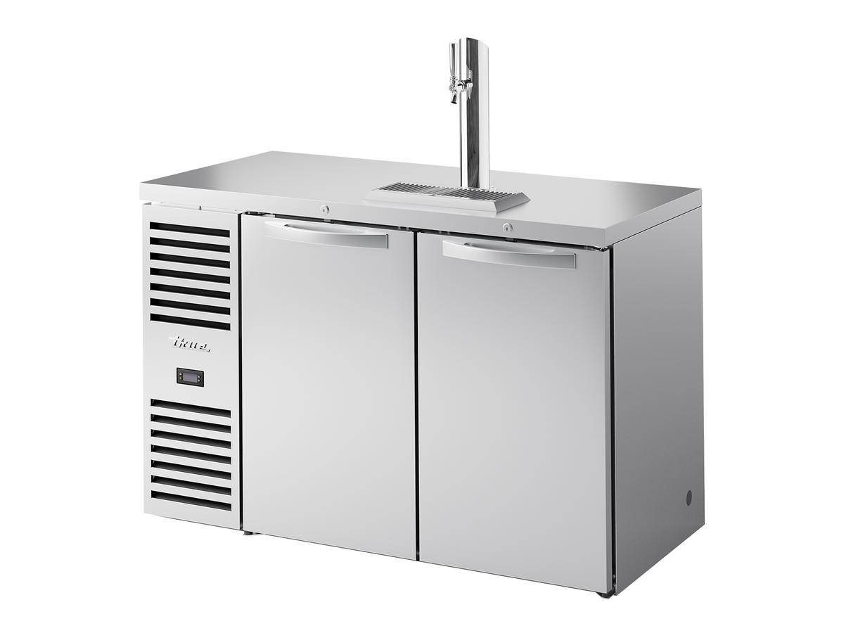 TRUE Reach-In Single Zone 2 Solid Swing Door Undercounter Refrigerator with Countertop 1300mm Width - Stainless - TDR52-RISZ1-L-S-SS-2