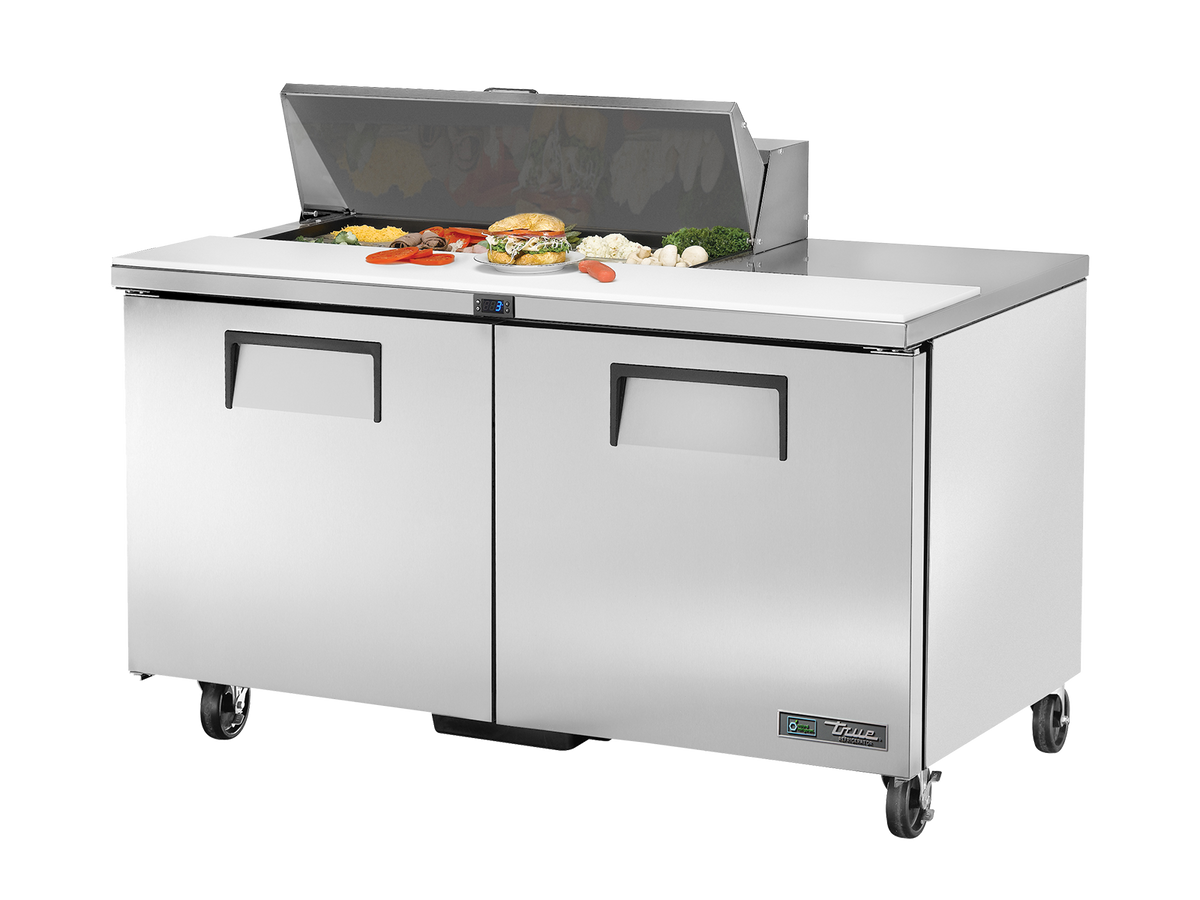TRUE 2 Solid Door Sandwich/Salad Fridge 1530mm Width - TSSU-60-10-HC