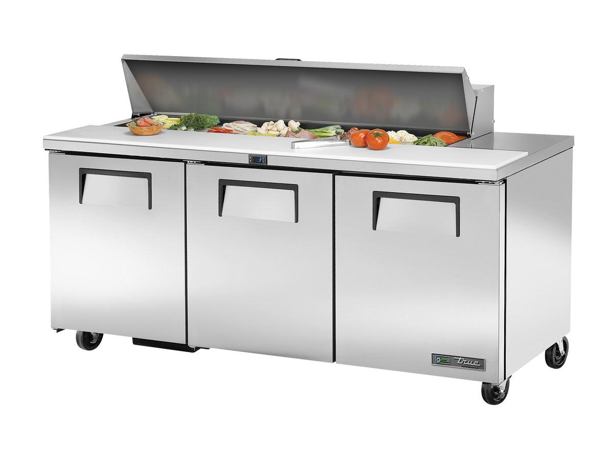 TRUE Solid Door Sandwich/Salad Fridge 1830mm Width - TSSU-72-16-HC