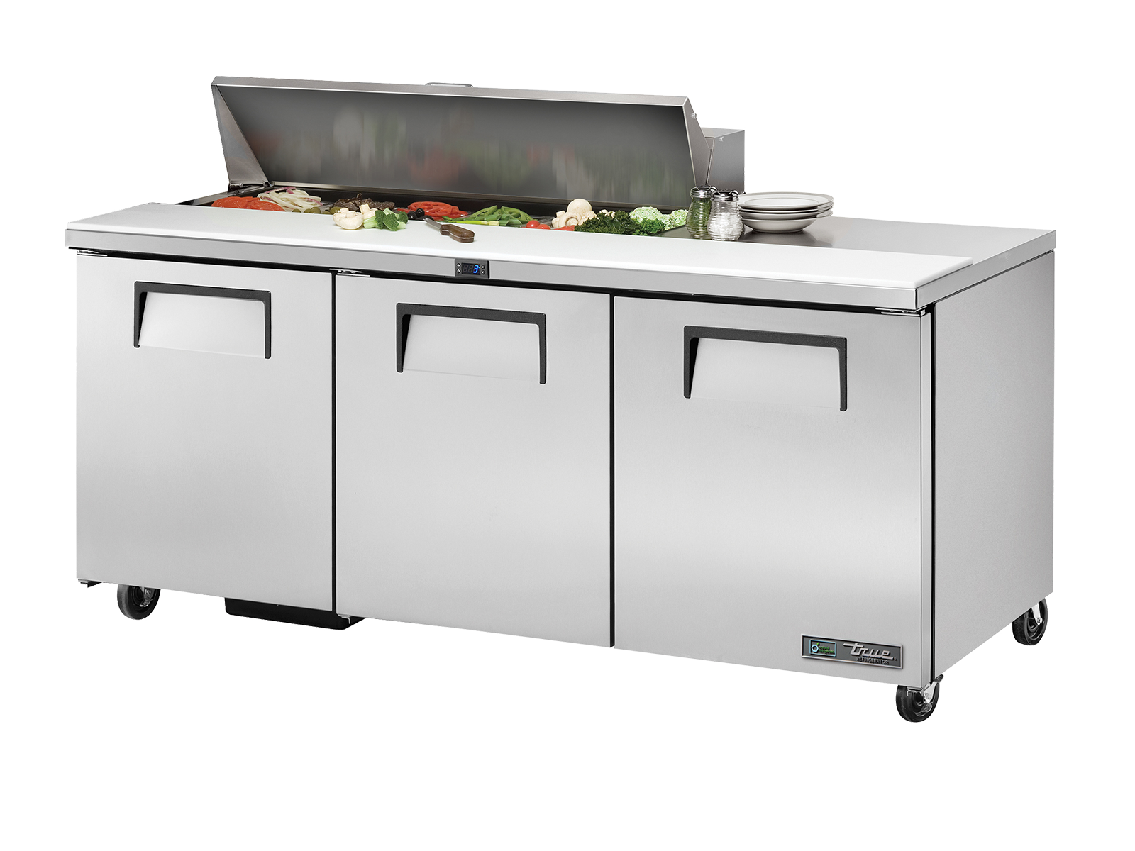 TRUE Solid Door Sandwich/Salad Fridge 1830mm Width - TSSU-72-12-HC