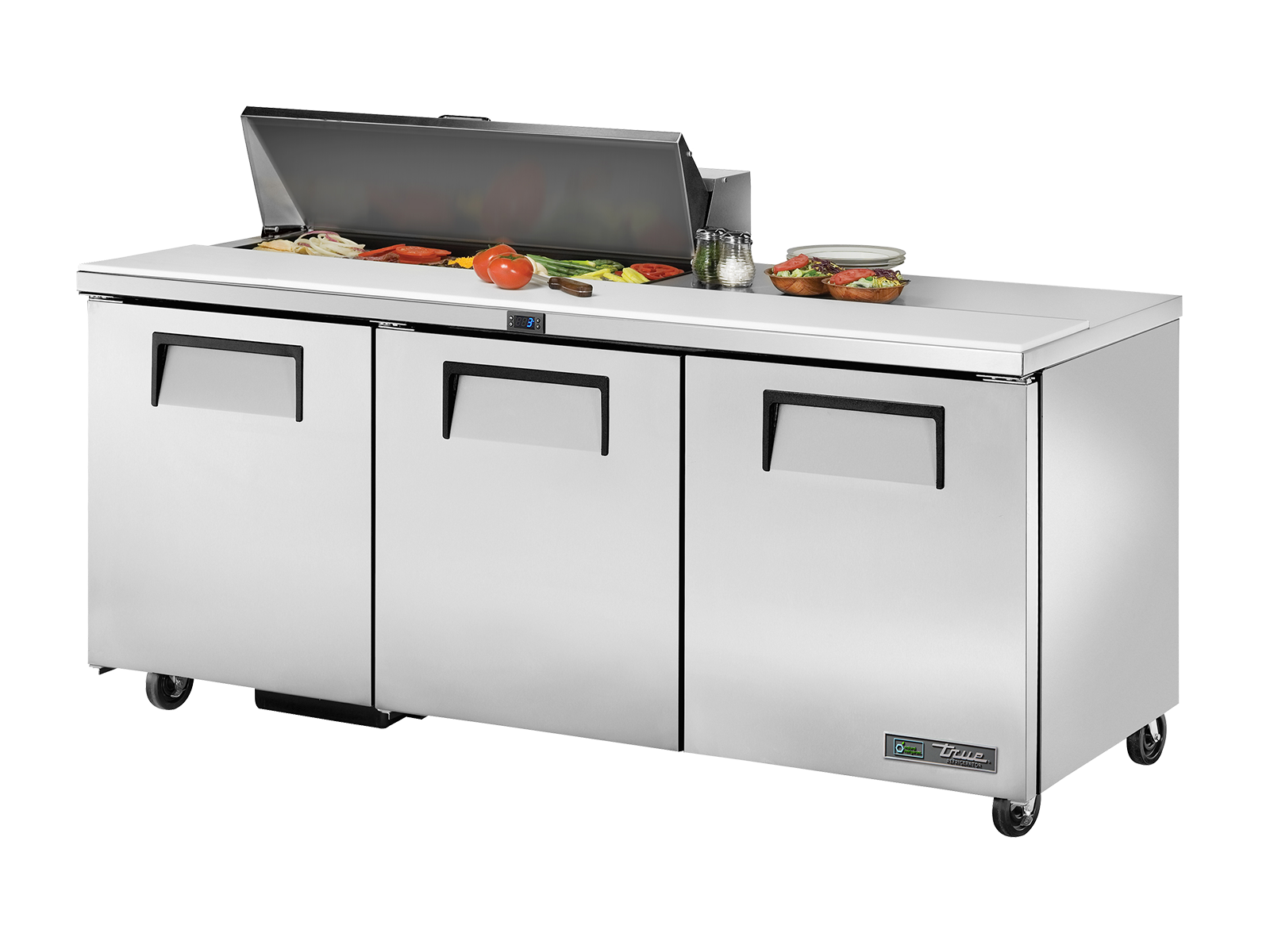 TRUE Solid Door Sandwich/Salad Fridge 1830mm Width - TSSU-72-10-HC