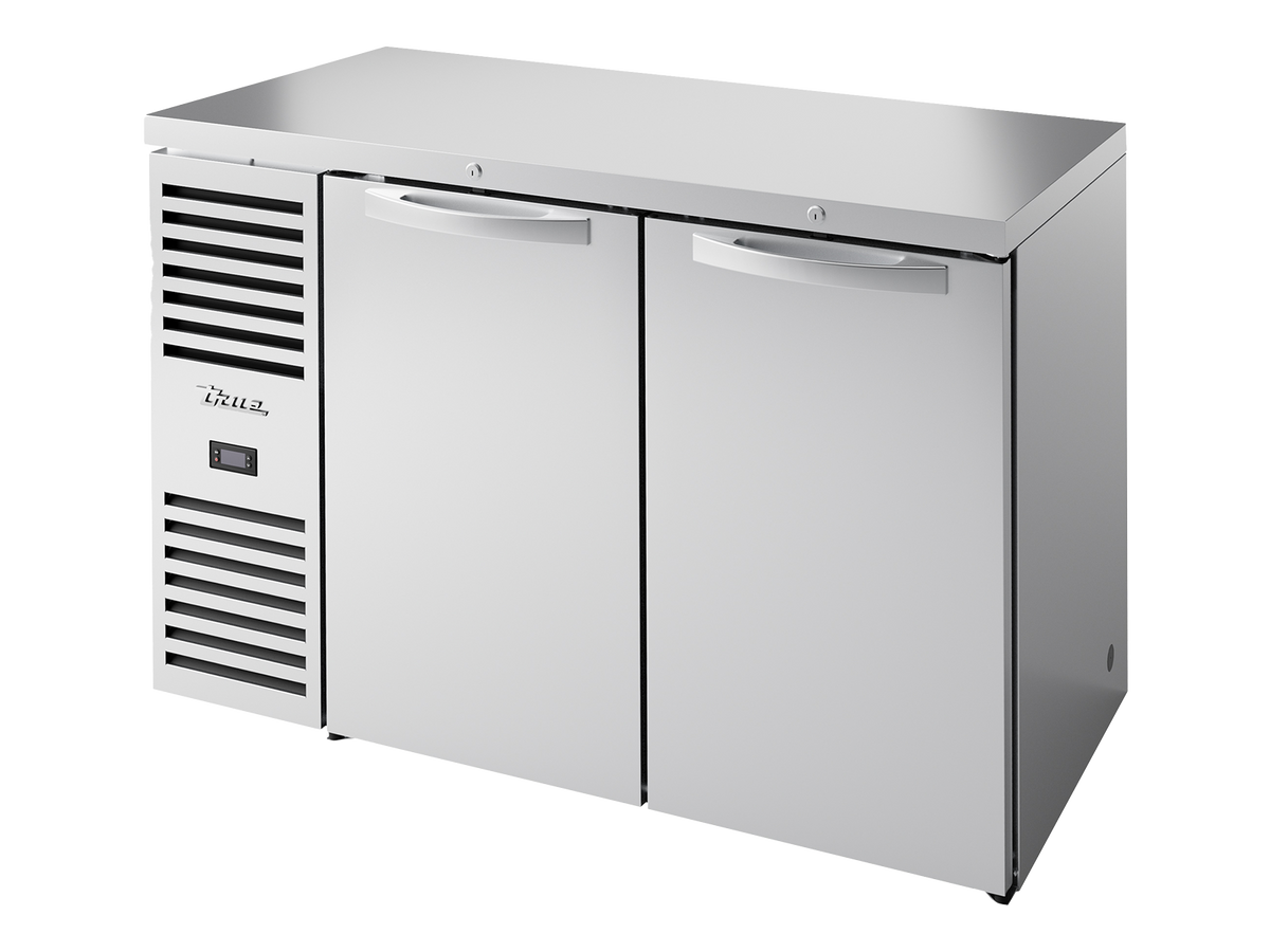 TRUE Reach-In Single Zone 2 Solid Swing Door Undercounter Refrigerator 1300mm Width - Stainless - TBR52-RISZ1-L-S-SS-2