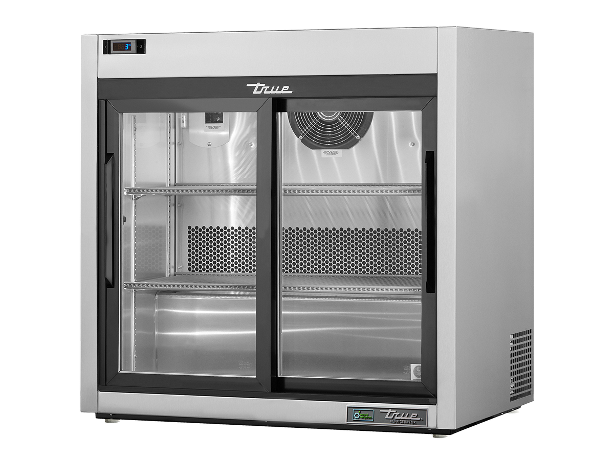 TRUE Reach-In 2 Glass Slide Door Refrigerator - TSD-09G-HC-LD
