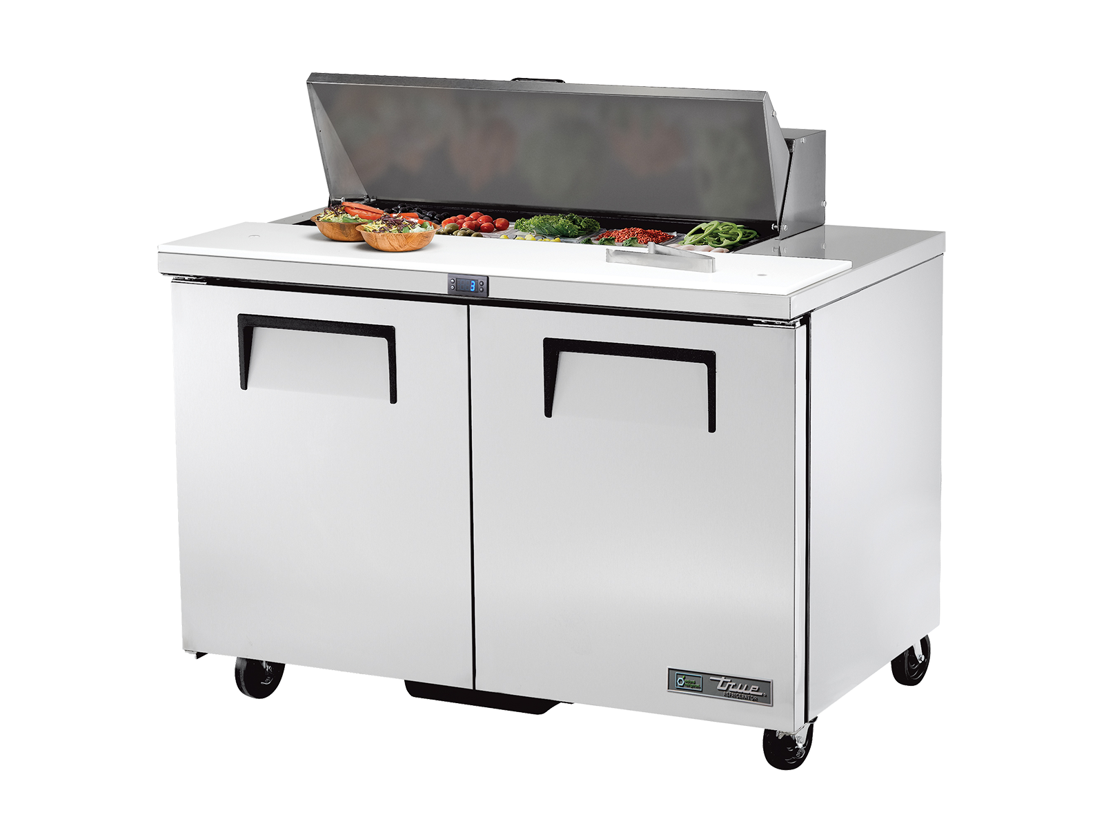 TRUE 2 Solid Door Sandwich/Salad Fridge 1220mm Width - TSSU-48-10-HC