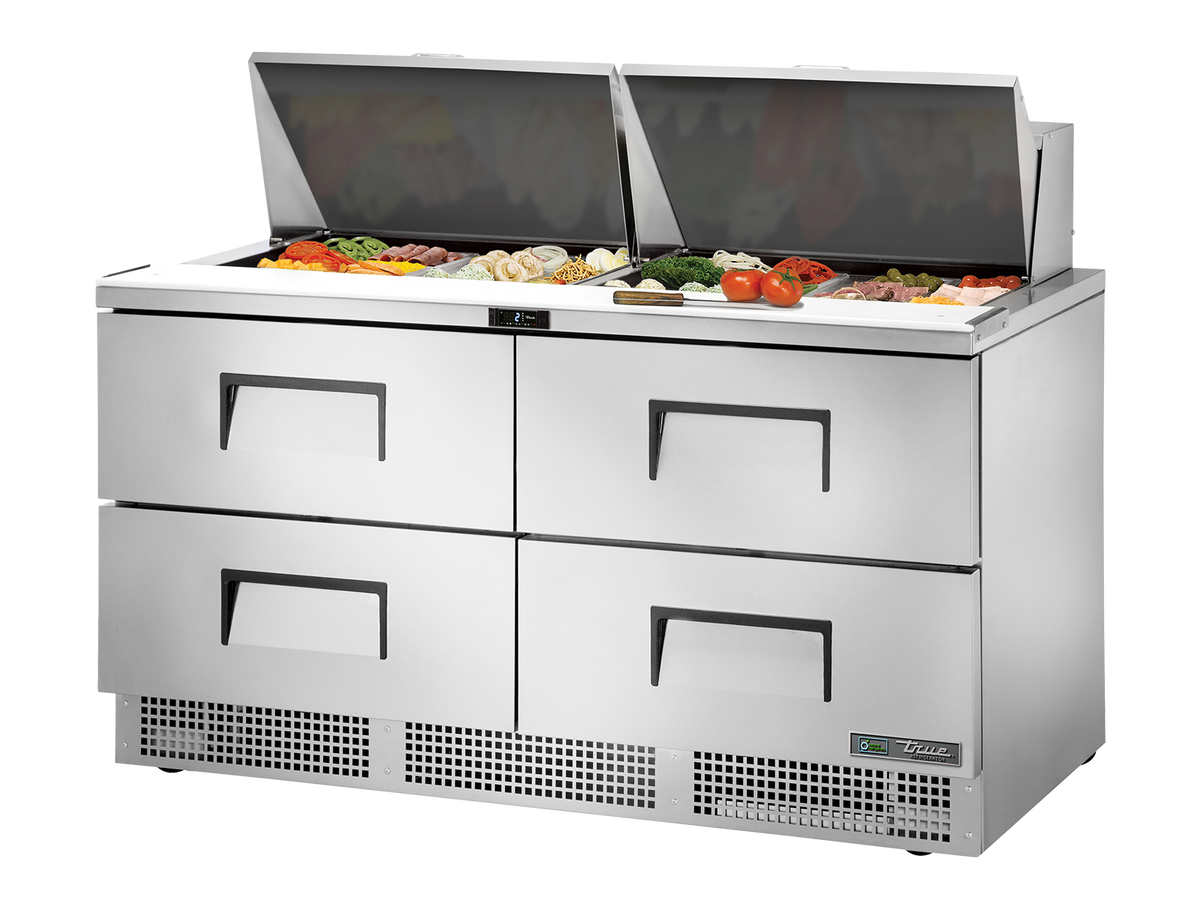 TRUE 4 Drawer Food Prep Fridge 1620mm Width - TFP-64-24M-D-4-HC