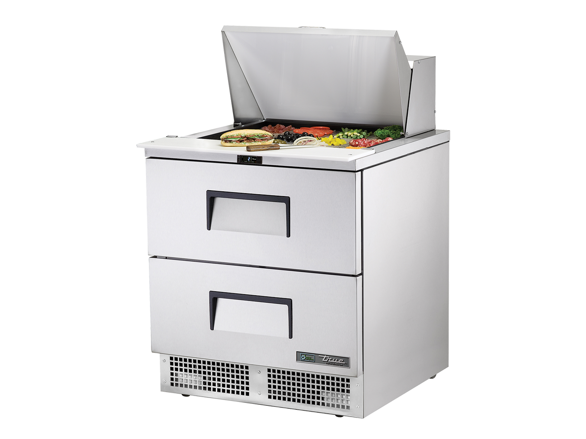 TRUE 2 Drawer Food Prep Fridge - TFP-32-12M-D-2-HC