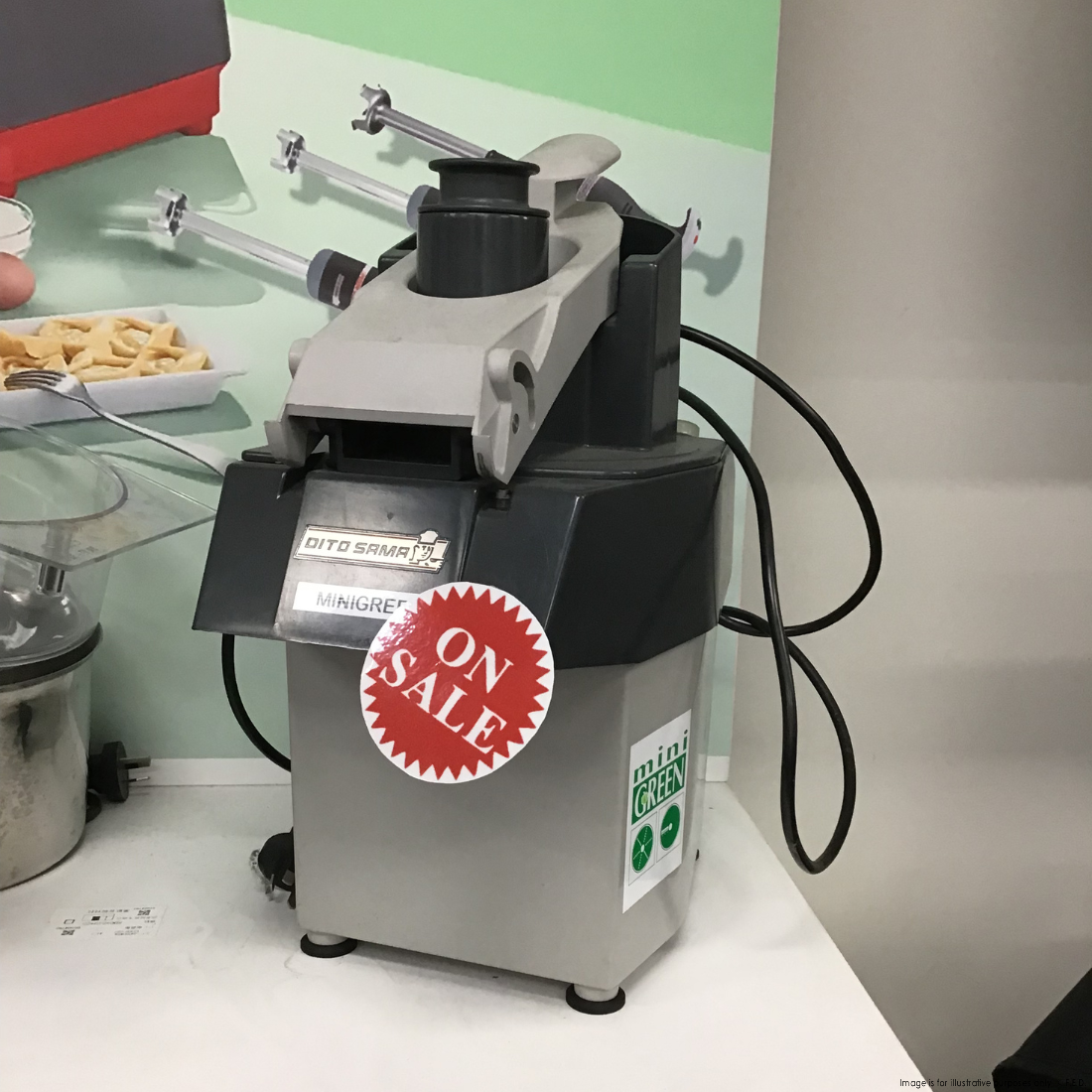 CLEARANCE - Dito Sama Vegetable slicer single speed 250w - Minigreen-VIC1049
