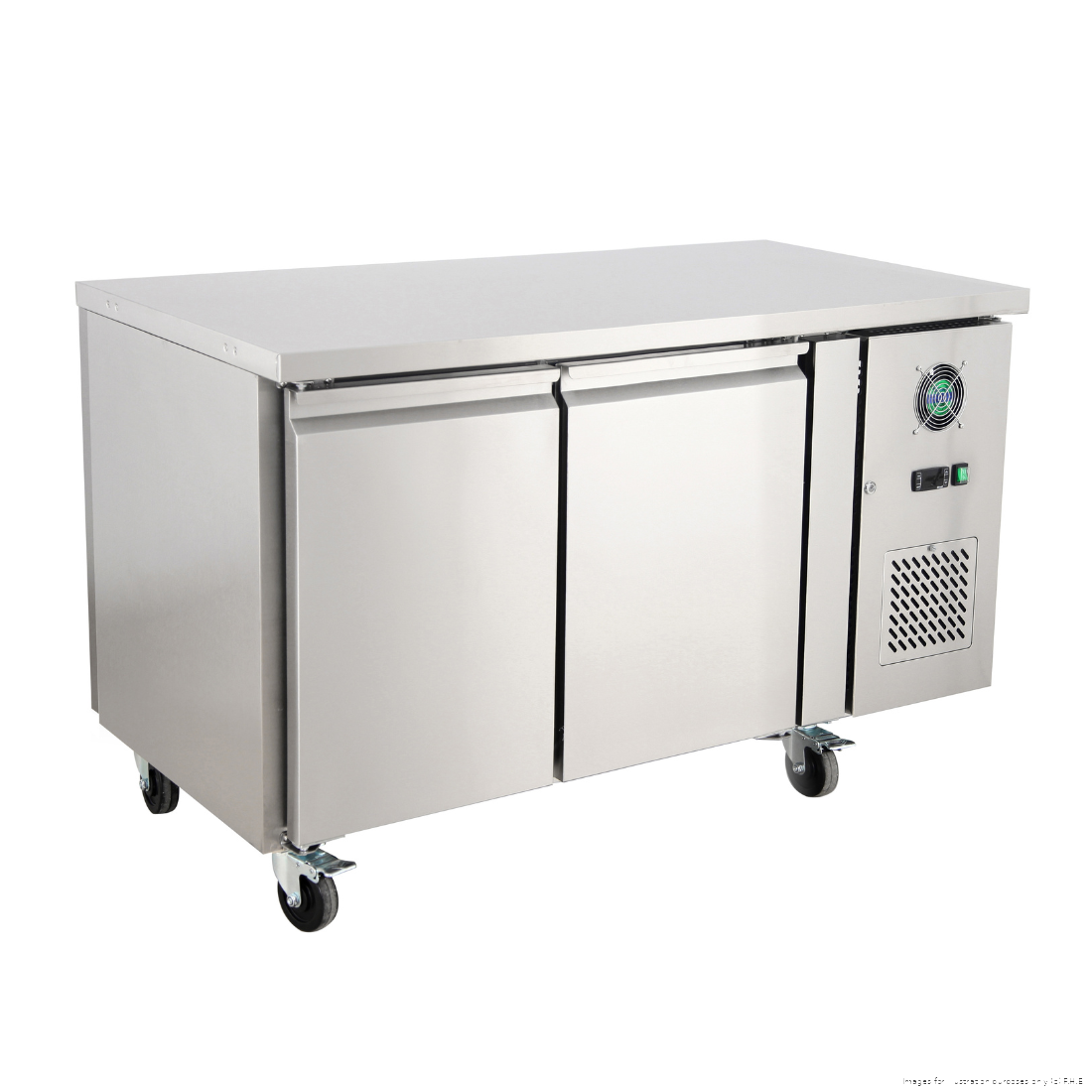 Thermaster 390L 2x2 Solid Door Pass-Through Ventilated 400x600mm Pan Refrigerated Central Counter - PA2100TNC